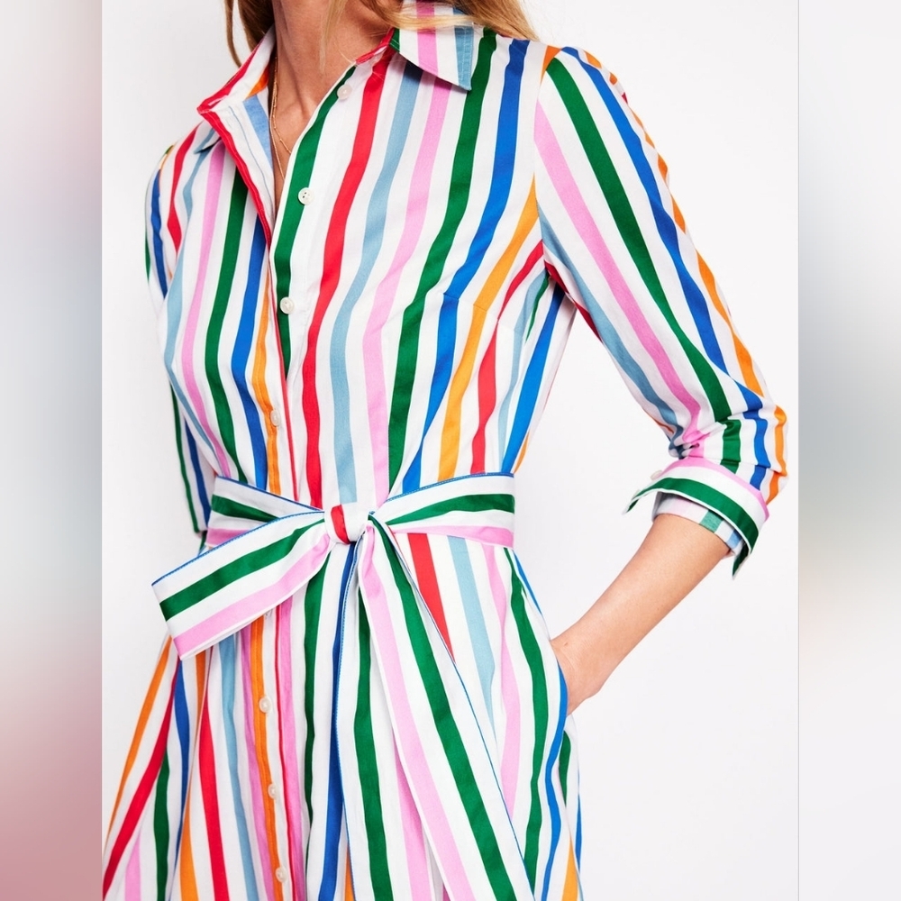Boden Amy Cotton Midi Shirt Dress - Picture 2 of 8